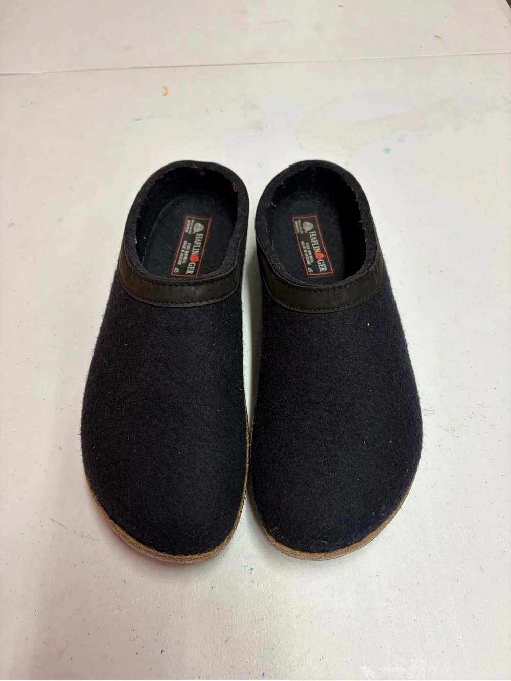 Haflinger Black Rubber Sole Clog